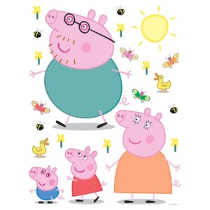 Sanders & Sanders Wandtattoo Peppa Wutz Multicolor 85 x 65 cm 601359