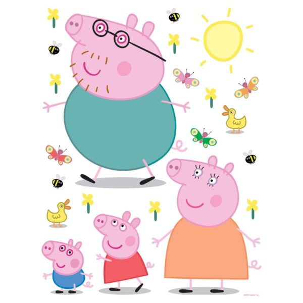 Sanders & Sanders Wandtattoo Peppa Wutz Multicolor 85 x 65 cm 601359