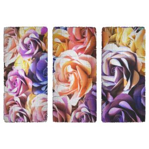 Sanders & Sanders Wandtattoo Rosen Lila Gelb und Orange 42