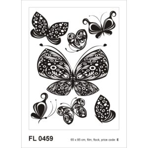 Sanders & Sanders Wandtattoo Schmetterlinge Schwarz 65 x 85 cm 600260