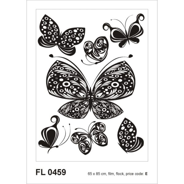 Sanders & Sanders Wandtattoo Schmetterlinge Schwarz 65 x 85 cm 600260