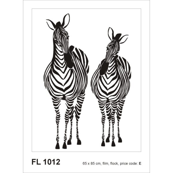 Sanders & Sanders Wandtattoo Zebras Schwarz-Weiß 65 x 85 cm 600295