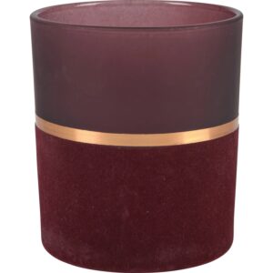 Teelichthalter Blush Bordeaux Glas 10 cm x Ø 8
