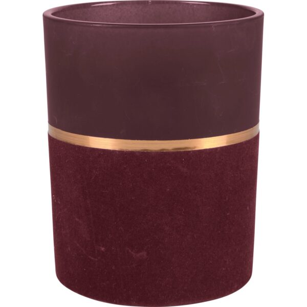 Teelichthalter Blush Bordeaux Glas 12