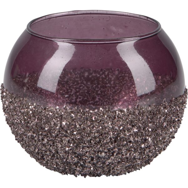 Teelichthalter Blush Bordeaux Glas 7