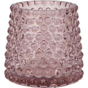 Teelichthalter Midnight Mystery Rosa Glas 7 cm x Ø 7 cm