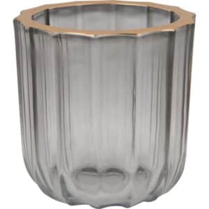 Teelichthalter ModernAntique 9 cm x Ø 9 cm Grau-Gold