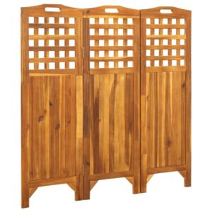 VidaXL 3-teiliger Raumteiler 121x2x120 cm Akazie Massivholz
