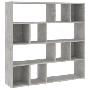 VidaXL Bücherregal/Raumteiler Betongrau 105x24x102 cm