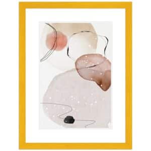 WANDStyle Bilderrahmen H300 aus Massivholz in Gelb 15 x 15 cm im Stil Modern