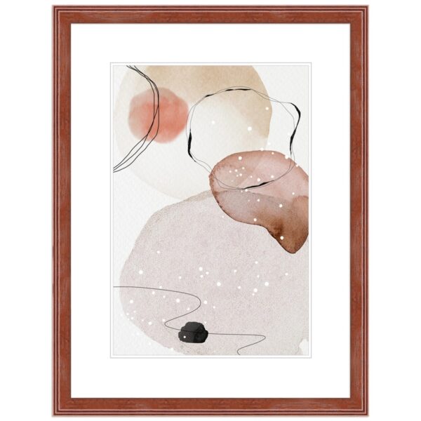 WANDStyle Bilderrahmen H320 aus Massivholz in Mahagoni-Optik 30 x 40 cm im Stil Klassisch