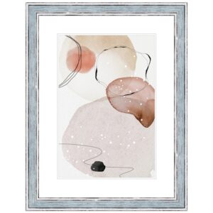 WANDStyle Bilderrahmen H460 aus Massivholz in Blau 30 x 40 cm im Stil Vintage