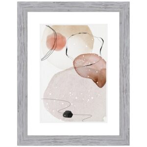 WANDStyle Bilderrahmen H750 aus Massivholz in Grau 20 x 20 cm im Stil Landhaus