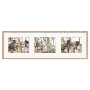 WANDStyle Galerierahmen G950 in Eiche 25 x 80 cm für 3 Bilder im Format 15 x 20 cm