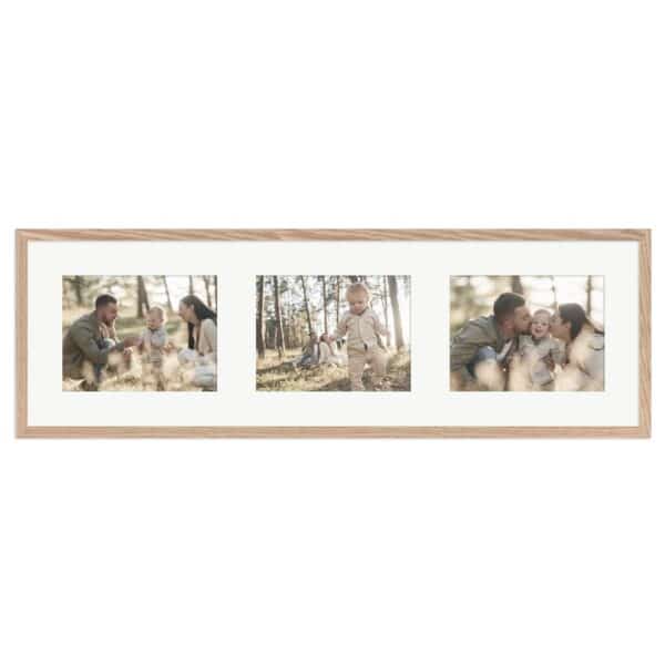 WANDStyle Galerierahmen G950 in Eiche 25 x 80 cm für 3 Bilder im Format 15 x 20 cm