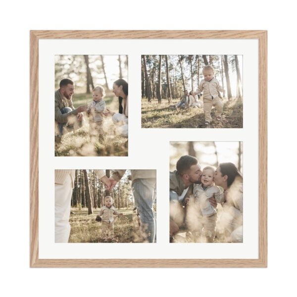 WANDStyle Galerierahmen G950 in Eiche 40 x 40 cm für 4 Bilder im Format 13 x 18 cm