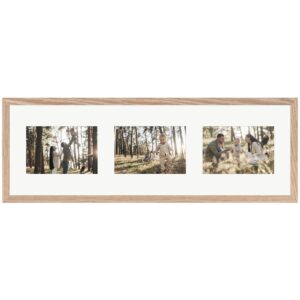 WANDStyle Galerierahmen G950 in Eiche-Optik 20 x 60 cm für 3 Bilder im Format 10 x 15 cm
