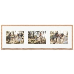 WANDStyle Galerierahmen G950 in Eiche-Optik 23 x 70 cm für 3 Bilder im Format 13 x 18 cm