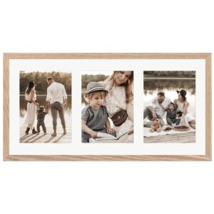WANDStyle Galerierahmen G950 in Eiche-Optik 25 x 50 cm für 3 Bilder im Format 13 x 18 cm