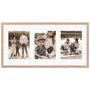 WANDStyle Galerierahmen G950 in Eiche-Optik 30 x 60 cm für 3 Bilder im Format 15 x 20 cm