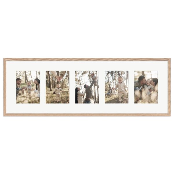 WANDStyle Galerierahmen G950 in Eiche-Optik 30 x 90 cm für 5 Bilder im Format 13 x 18 cm