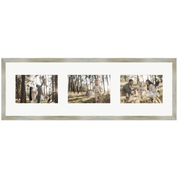 WANDStyle Galerierahmen G950 in Gold 20 x 60 cm für 3 Bilder im Format 10 x 15 cm