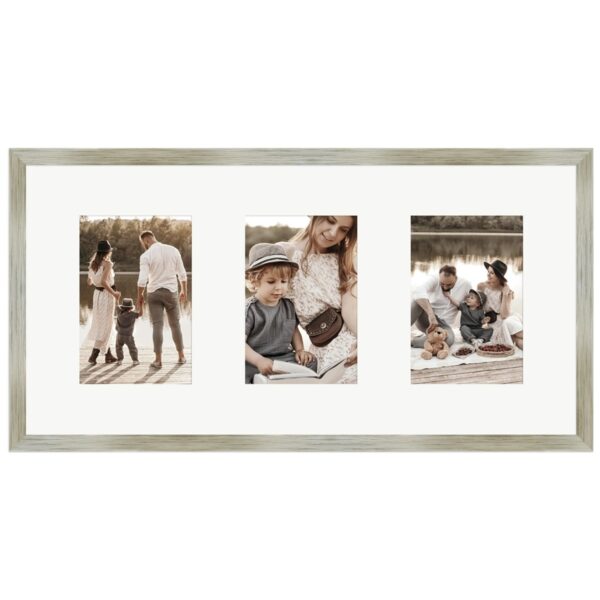 WANDStyle Galerierahmen G950 in Gold 25 x 50 cm für 3 Bilder im Format 10 x 15 cm