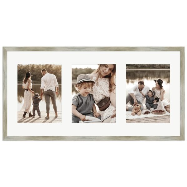 WANDStyle Galerierahmen G950 in Gold 30 x 60 cm für 3 Bilder im Format 15 x 20 cm