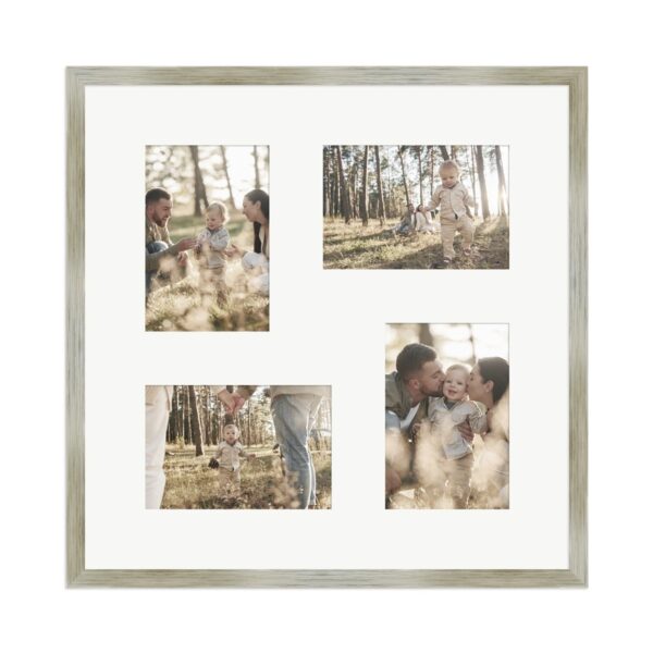 WANDStyle Galerierahmen G950 in Gold 40 x 40 cm für 4 Bilder im Format 10 x 15 cm