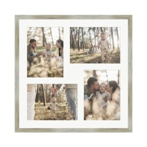 WANDStyle Galerierahmen G950 in Gold 40 x 40 cm für 4 Bilder im Format 13 x 18 cm