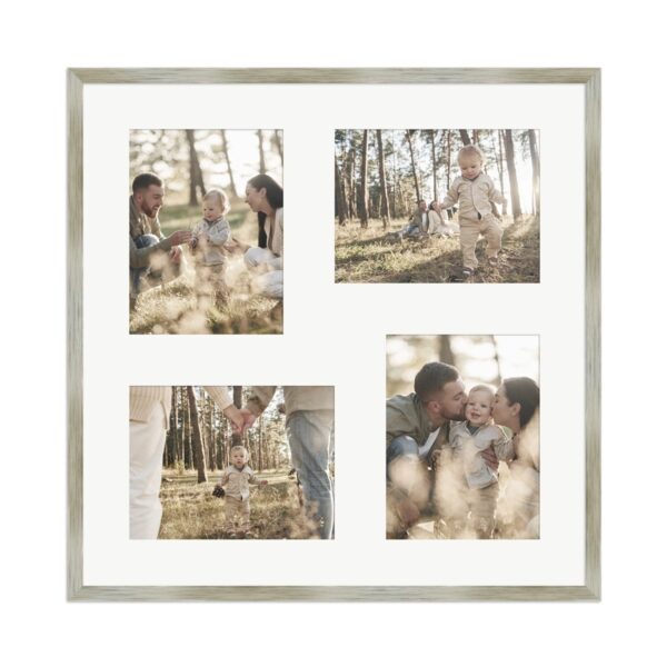 WANDStyle Galerierahmen G950 in Gold 50 x 50 cm für 4 Bilder im Format 15 x 20 cm