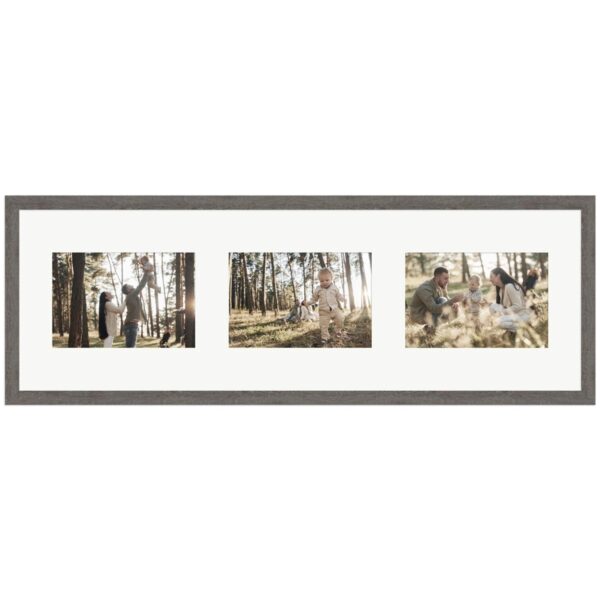 WANDStyle Galerierahmen G950 in Graubraun 20 x 60 cm für 3 Bilder im Format 10 x 15 cm
