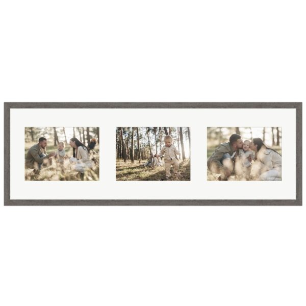WANDStyle Galerierahmen G950 in Graubraun 23 x 70 cm für 3 Bilder im Format 13 x 18 cm