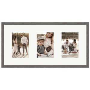 WANDStyle Galerierahmen G950 in Graubraun 25 x 50 cm für 3 Bilder im Format 10 x 15 cm