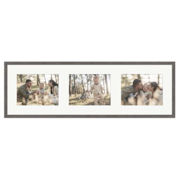 WANDStyle Galerierahmen G950 in Graubraun 25 x 80 cm für 3 Bilder im Format 15 x 20 cm
