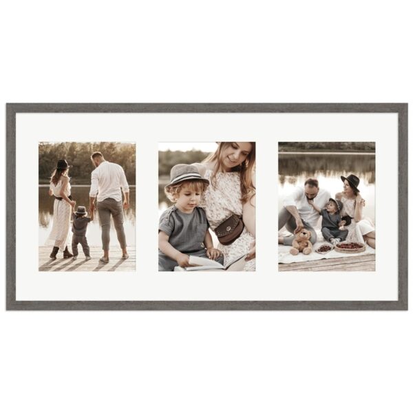WANDStyle Galerierahmen G950 in Graubraun 30 x 60 cm für 3 Bilder im Format 15 x 20 cm