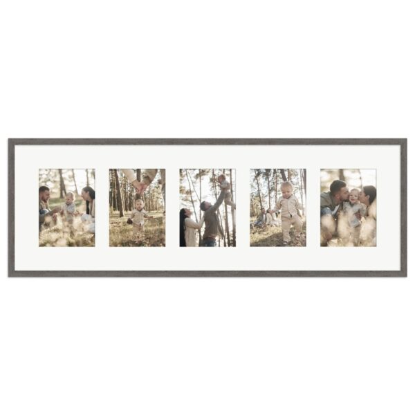 WANDStyle Galerierahmen G950 in Graubraun 30 x 90 cm für 5 Bilder im Format 13 x 18 cm
