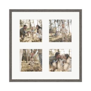 WANDStyle Galerierahmen G950 in Graubraun 40 x 40 cm für 4 Bilder im Format 13 x 13 cm