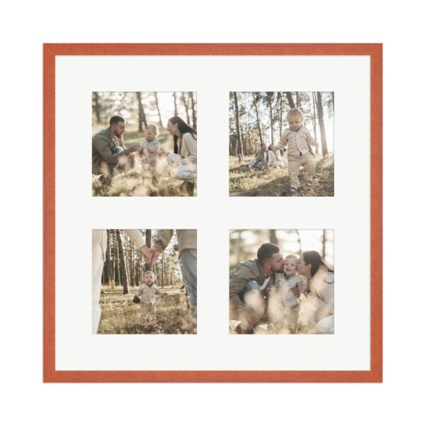 WANDStyle Galerierahmen G950 in Kirschbaum 40 x 40 cm für 4 Bilder im Format 13 x 13 cm