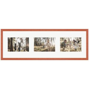 WANDStyle Galerierahmen G950 in Kirschbaum-Optik 20 x 60 cm für 3 Bilder im Format 10 x 15 cm