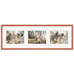 WANDStyle Galerierahmen G950 in Kirschbaum-Optik 23 x 70 cm für 3 Bilder im Format 13 x 18 cm