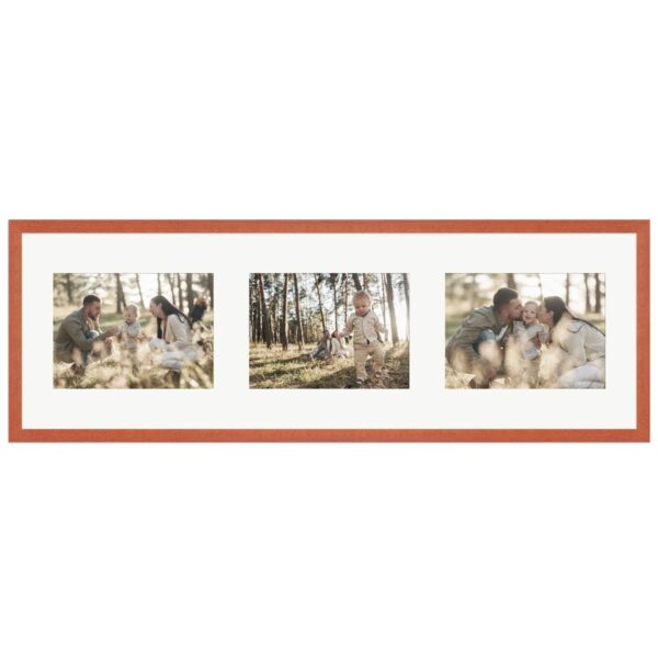 WANDStyle Galerierahmen G950 in Kirschbaum-Optik 23 x 70 cm für 3 Bilder im Format 13 x 18 cm
