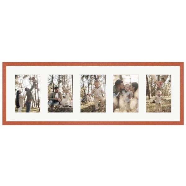 WANDStyle Galerierahmen G950 in Kirschbaum-Optik 23 x 70 cm für 5 Bilder im Format 10 x 15 cm