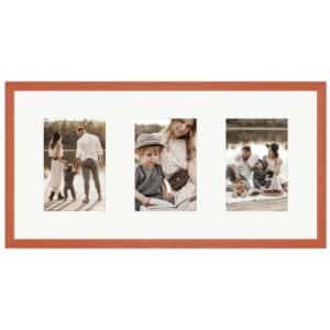 WANDStyle Galerierahmen G950 in Kirschbaum-Optik 25 x 50 cm für 3 Bilder im Format 10 x 15 cm
