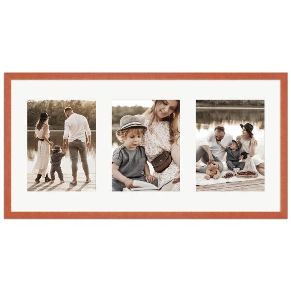 WANDStyle Galerierahmen G950 in Kirschbaum-Optik 30 x 60 cm für 3 Bilder im Format 15 x 20 cm