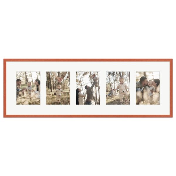 WANDStyle Galerierahmen G950 in Kirschbaum-Optik 30 x 90 cm für 5 Bilder im Format 13 x 18 cm