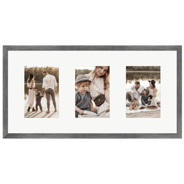 WANDStyle Galerierahmen G950 in Metall 25 x 50 cm für 3 Bilder im Format 10 x 15 cm