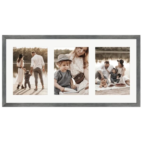 WANDStyle Galerierahmen G950 in Metall 25 x 50 cm für 3 Bilder im Format 13 x 18 cm