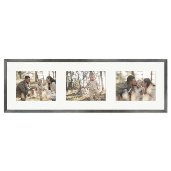 WANDStyle Galerierahmen G950 in Metall 25 x 80 cm für 3 Bilder im Format 15 x 20 cm