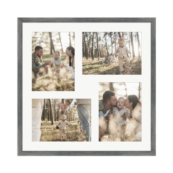 WANDStyle Galerierahmen G950 in Metall 40 x 40 cm für 4 Bilder im Format 13 x 18 cm